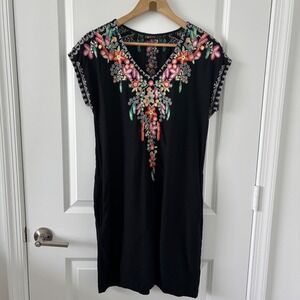 APNY | Embroidered Tunic Dress Sz S Boho Chic Casual Shift Comfy